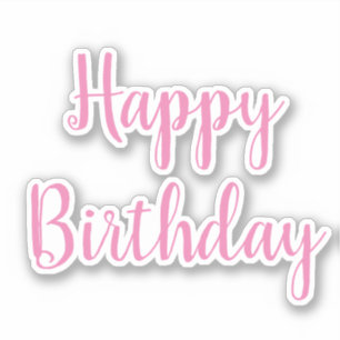 Adesivo Feliz Aniversário Cor Personalizada do Partido das