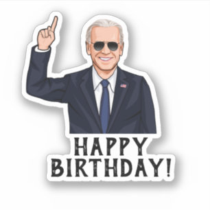 ADESIVO FELIZ ANIVERSÁRIO DE JOE BIDEN