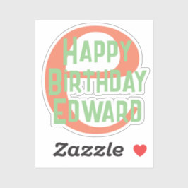 Adesivo Feliz aniversário do Vinyl Sticker de Corte Person