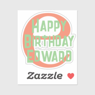 Adesivo Feliz aniversário do Vinyl Sticker de Corte Person