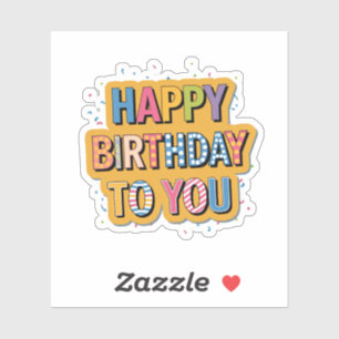 Adesivo Feliz Aniversário Padronizado