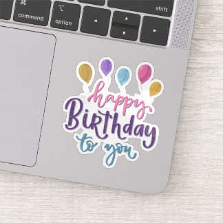 Adesivo Feliz aniversário para você.