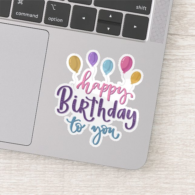 Adesivo Feliz aniversário para você. (Detalhe)