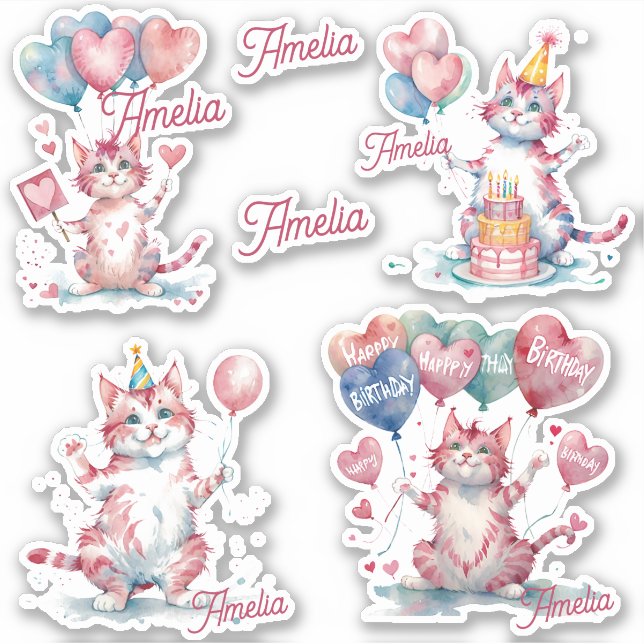 Adesivo Feliz Aniversário Personalizado (Frente)