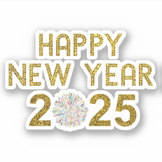 Adesivo Feliz ano novo 2025 (Frente)