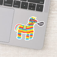 Feliz Burro Colorido Piñata diz "hola"