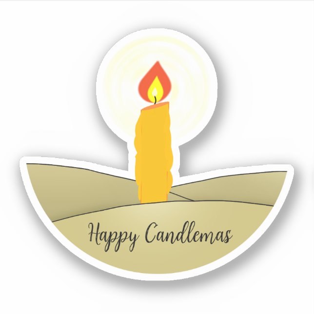 Adesivo Feliz Candlemas (Frente)