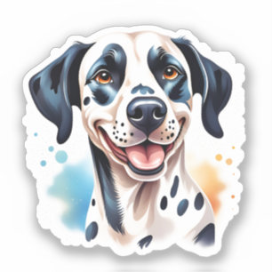 Adesivo Feliz Cão Dalmático Pet
