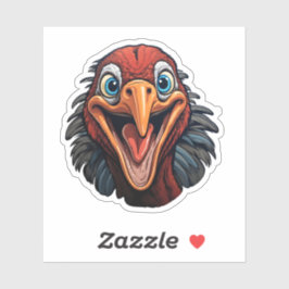 Adesivo Feliz Cartoon Legal de Ação de Graças Engraçado Tu