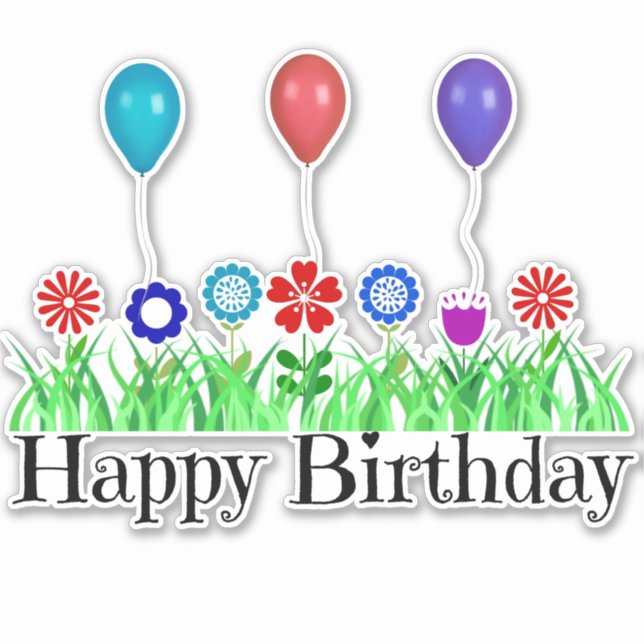 Adesivo Feliz Celebração de Aniversário (Frente)