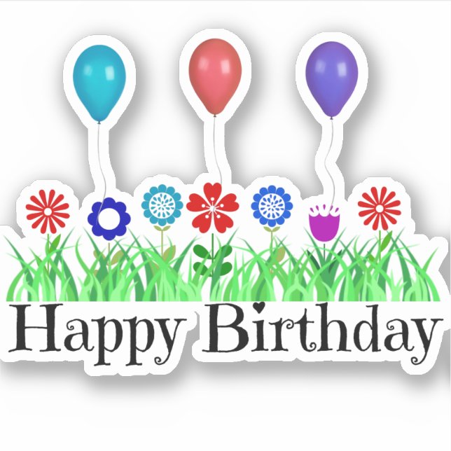 Adesivo Feliz Celebração de Aniversário (Frente)