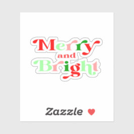 Adesivo Feliz de Natal e Vinheta de Natal brilhante