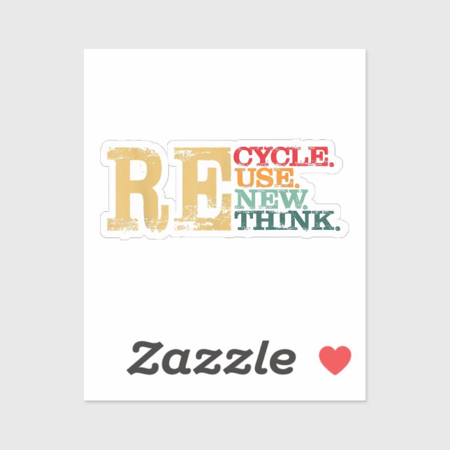 Adesivo Feliz Dia da Terra Reciclar Reutilizar Renovar Rep (Folha)