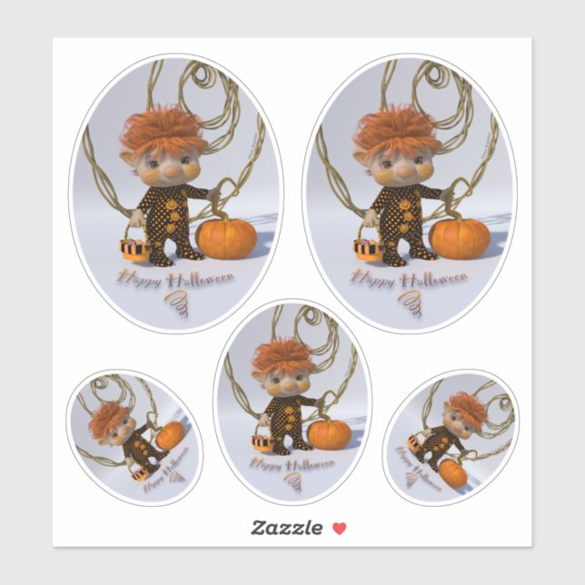 Adesivo Feliz Dia das Bruxas (Folha)