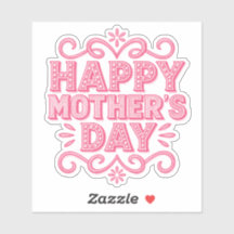 Feliz Dia das Mães Rosa Vintage
