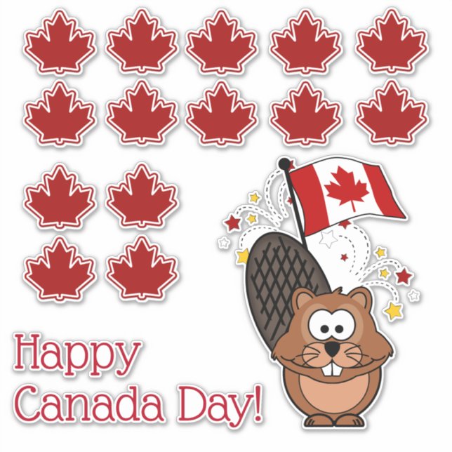 Adesivo Feliz Dia do Canadá (Frente)