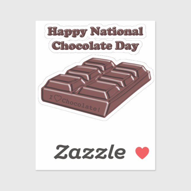 Adesivo Feliz Dia do Chocolate! (Folha)