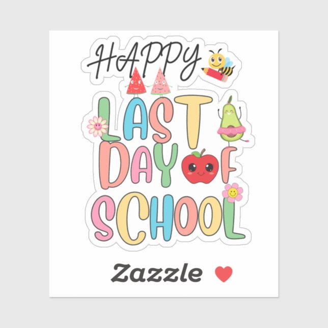 Adesivo Feliz Dia do Último Ensino (Folha)