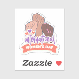 Adesivo Feliz Dia Internacional da Mulher