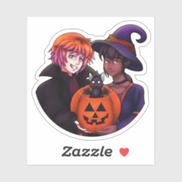 Adesivo Feliz Figurino de Halloween