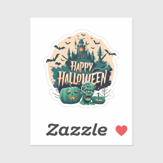 Adesivo Feliz Halloween (Folha)