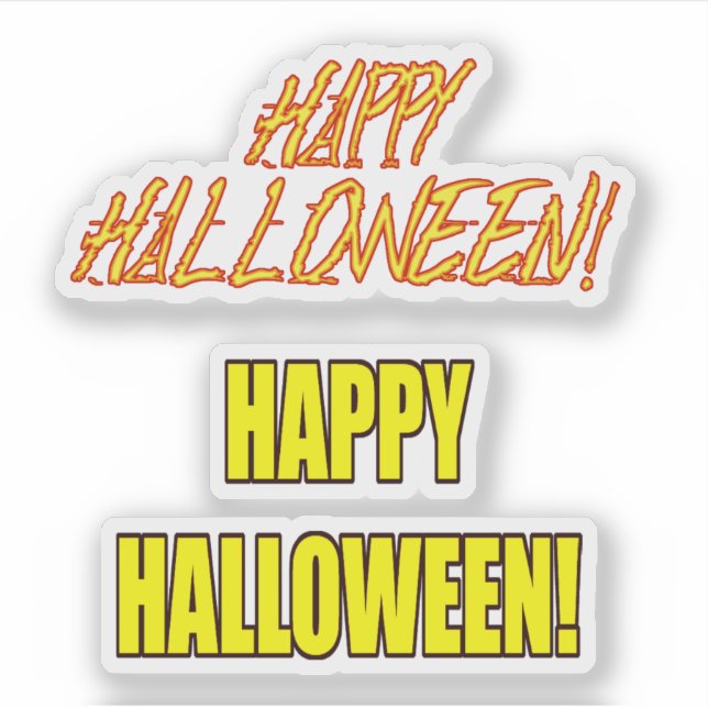 Adesivo Feliz Halloween do Livro (Frente)