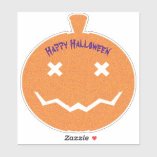 Adesivo Feliz Halloween Glitter Pumpkin