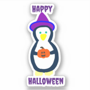 Adesivo Feliz Halloween Penguin