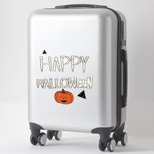 Adesivo Feliz Halloween Pumpkin Design (Mala)