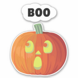 Adesivo Feliz Halloween Sorrindo Pumpkin Sticker