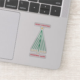 Adesivo Feliz Hanukkah, Feliz Natal