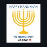 Adesivo Feliz Hanukkah Menorah Kiss-Cut<br><div class="desc">Feliz Hanukkah Menorah Kiss-Cut Stickers.</div>