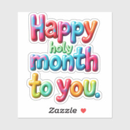Adesivo Feliz mês sagrado para você