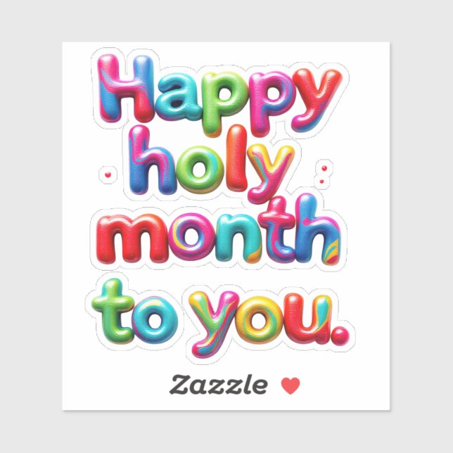 Adesivo Feliz mês sagrado para você (Folha)