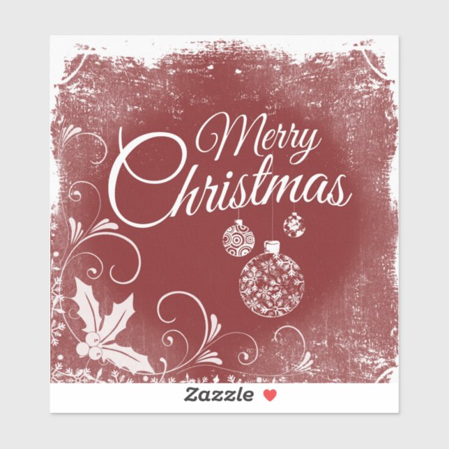 Adesivo "Feliz Natal" (Folha)