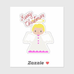 Adesivo Feliz Natal Angel Sticker