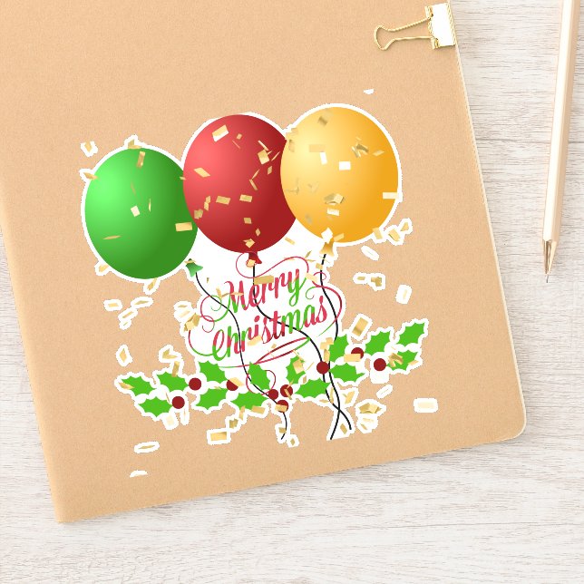 Adesivo Feliz Natal Celebração (Notebook)