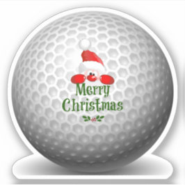 Adesivo Feliz Natal para os golfistas de Papais noeis