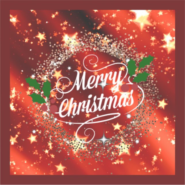 Adesivo Feliz Natal, reluzente (Frente)