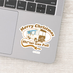 Adesivo Feliz Natal Sh!*ter era Cheio