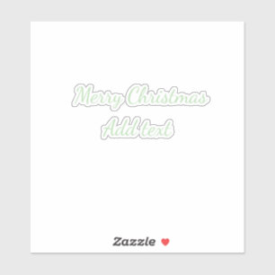 Adesivo Feliz Natal verde plano solo holida