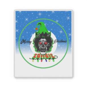 Adesivo Feliz Natal Zumbi