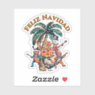 Adesivo Feliz Navidad Chicken e a Gang