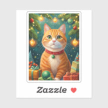 Feliz navidad de mi hermoso gato naranja