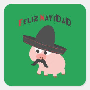 Adesivo Feliz Navidad! Porco