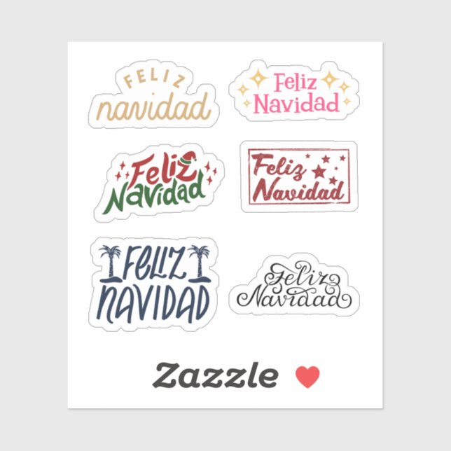 Adesivo Feliz Navidad Stickers (Folha)