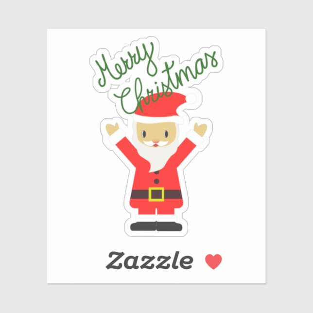 Adesivo Feliz Papai Noel está te desejando Feliz Natal (Folha)