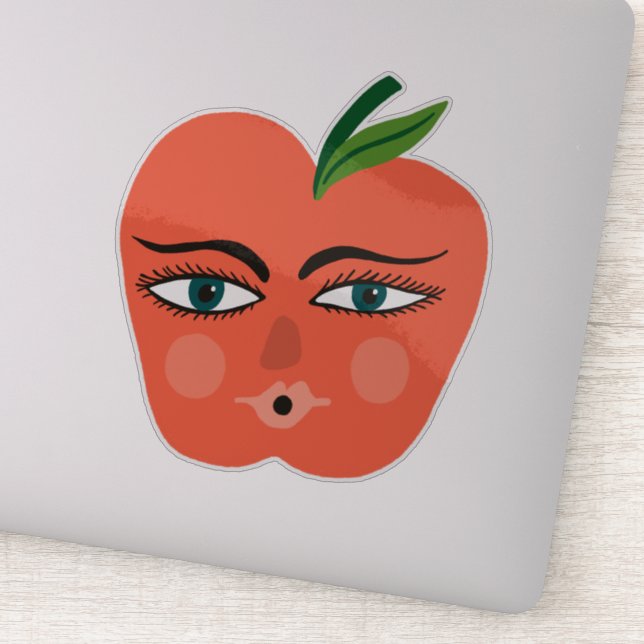 Adesivo Feliz Whimsical Apple (Detalhe)