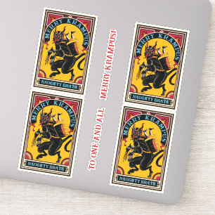 Adesivo Feliz Xmas Krampus Naughs Brats Circus Poster