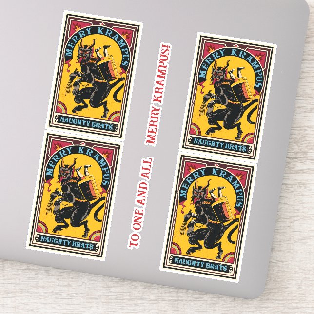 Adesivo Feliz Xmas Krampus Naughs Brats Circus Poster (Detalhe)